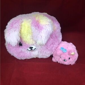 Pikmi Pops Flips Reversible 13"  Dog Cotton Candy Stuffed  Plush Toy With 1 Pup